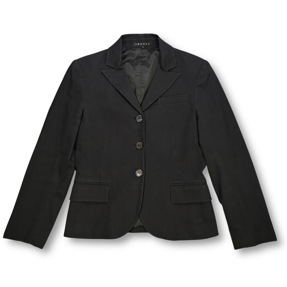 Theory Black Single Breasted‎ Blazer Jacket Womens Size 0